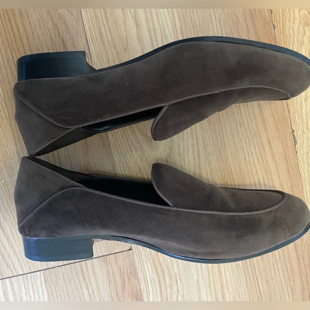 J. McLaughlin Brown Suede Loafers - Picture 1 of 4